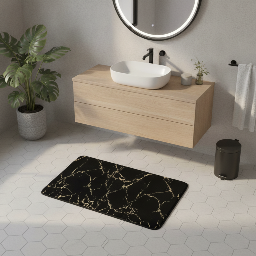 Effect Marble Bath Mat
