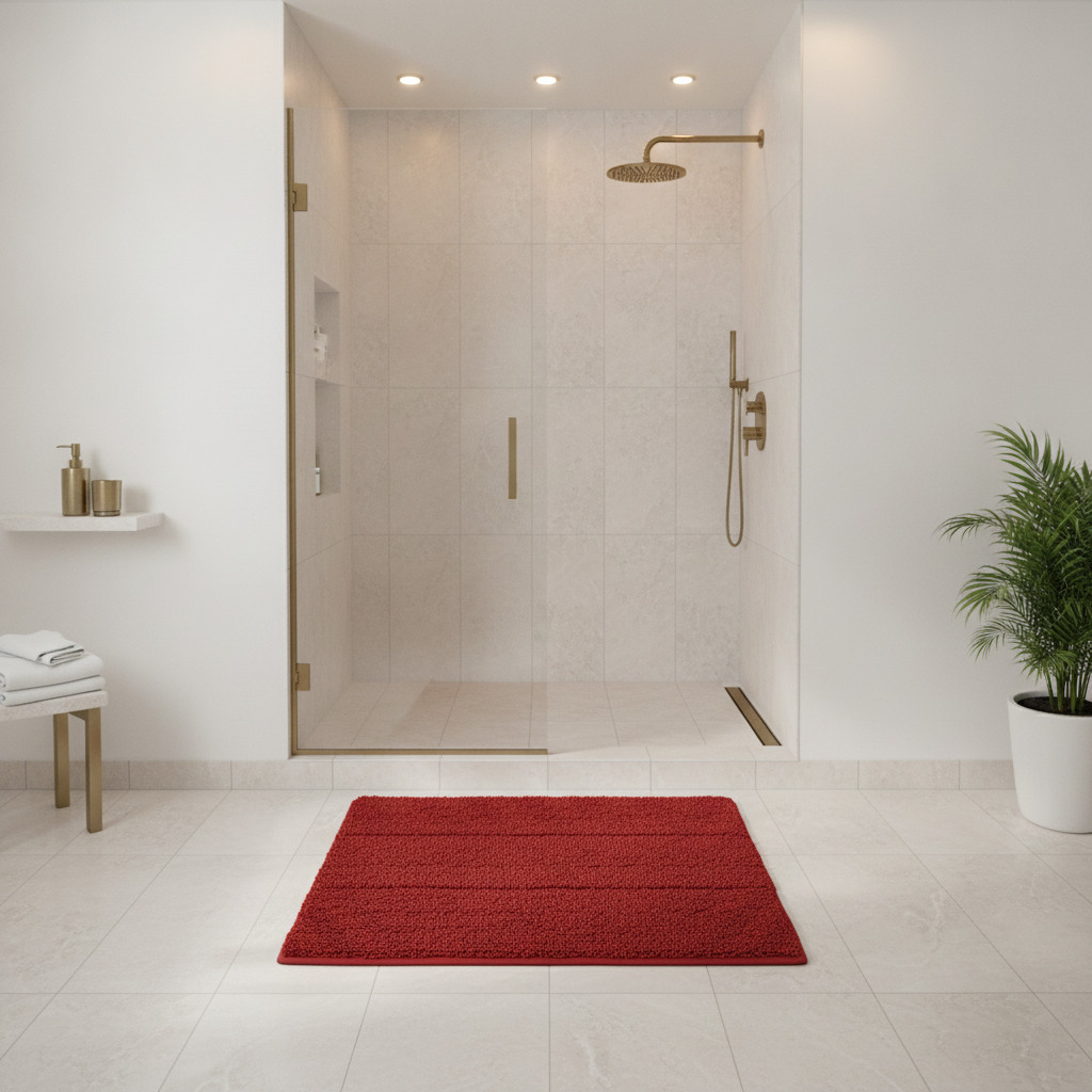 Large Red Bath Mat