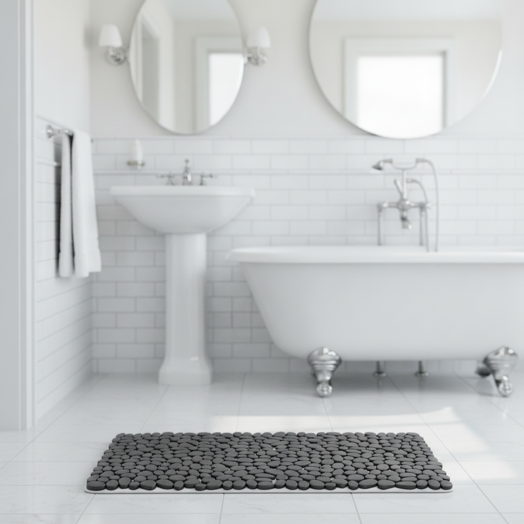 Non-Slip Plastic Pebbles Bath Mat