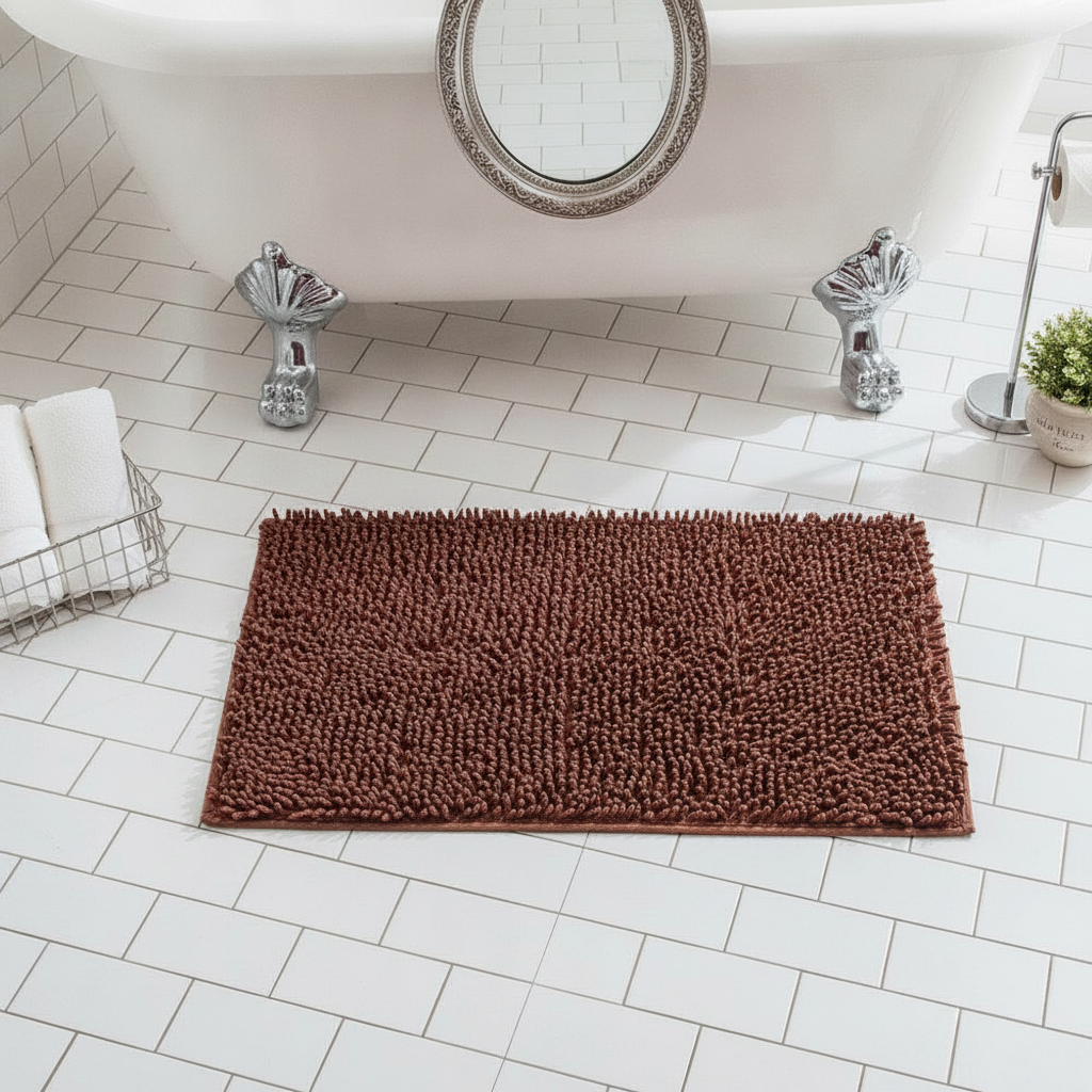 Caterpillar Brown Bath Mat