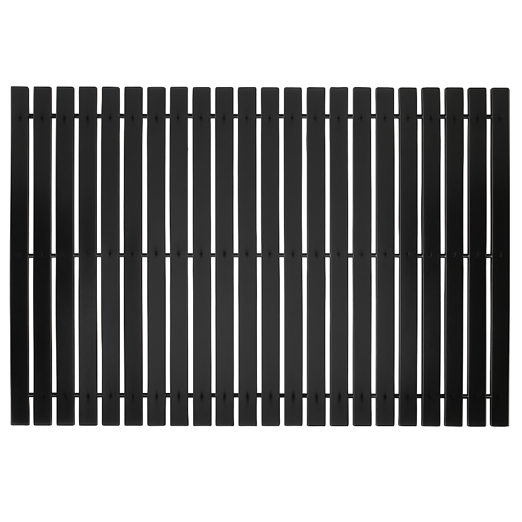 Bamboo Black Bathroom Rug