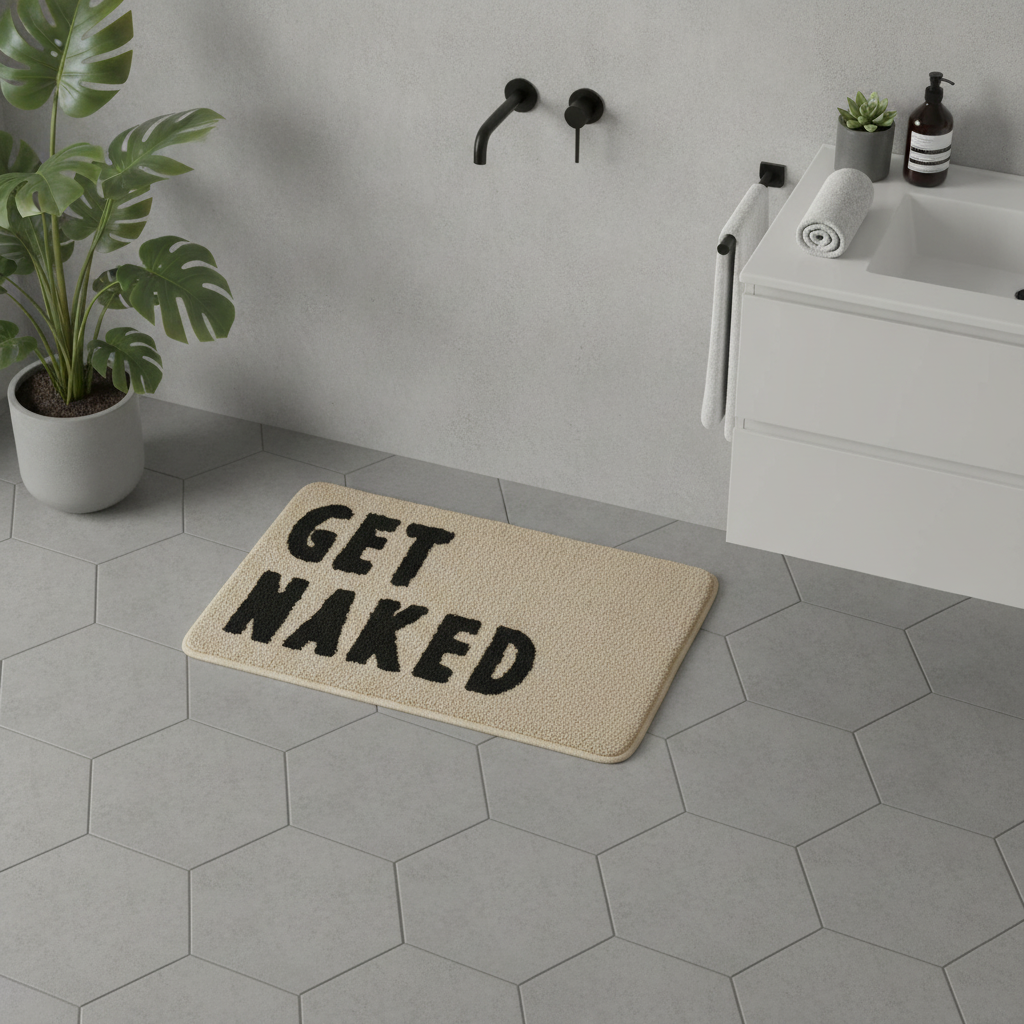 Get Naked Bathroom Rug