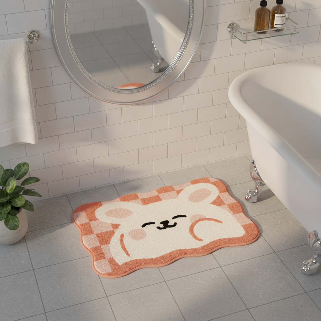 Checkerboard Bath Mat