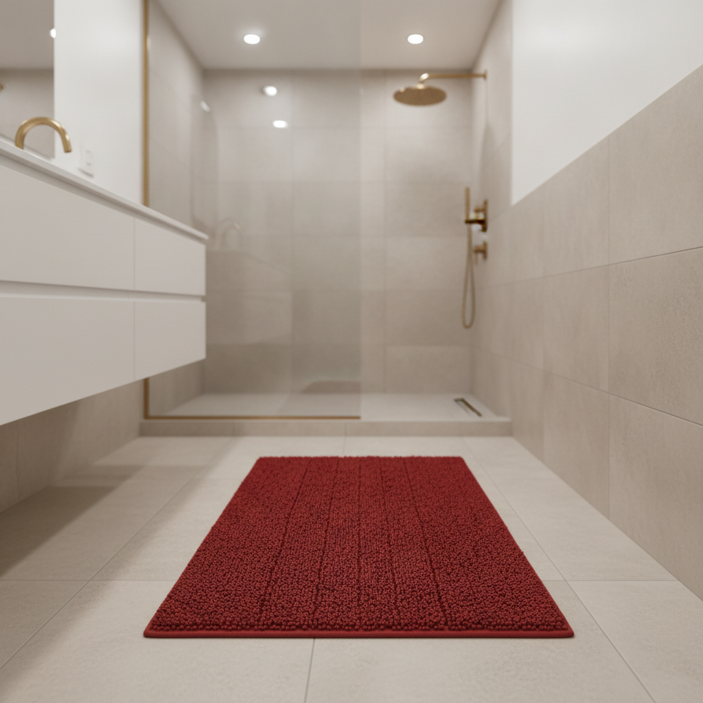 Large Red Bath Mat