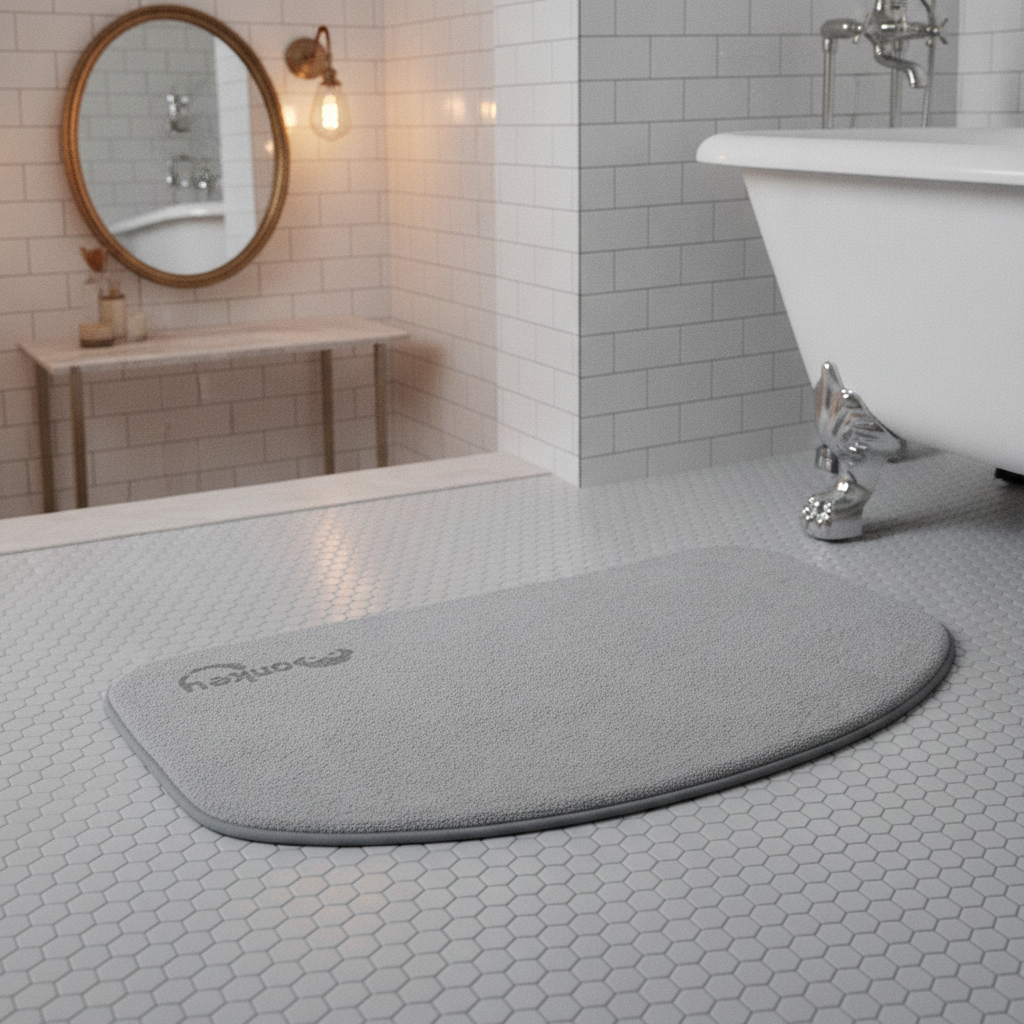 Half Moon Microfiber Bath Mat