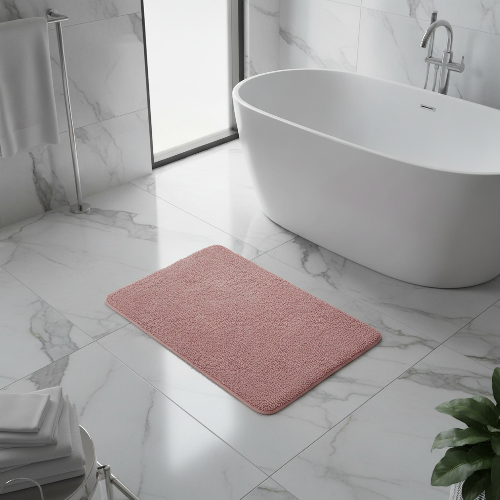 Pink Non-Slip Bath Mat - care instructions