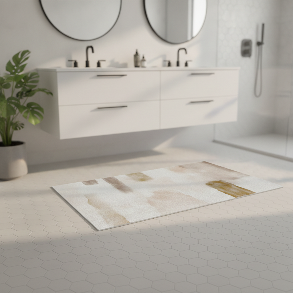 Beige Bathroom Rug