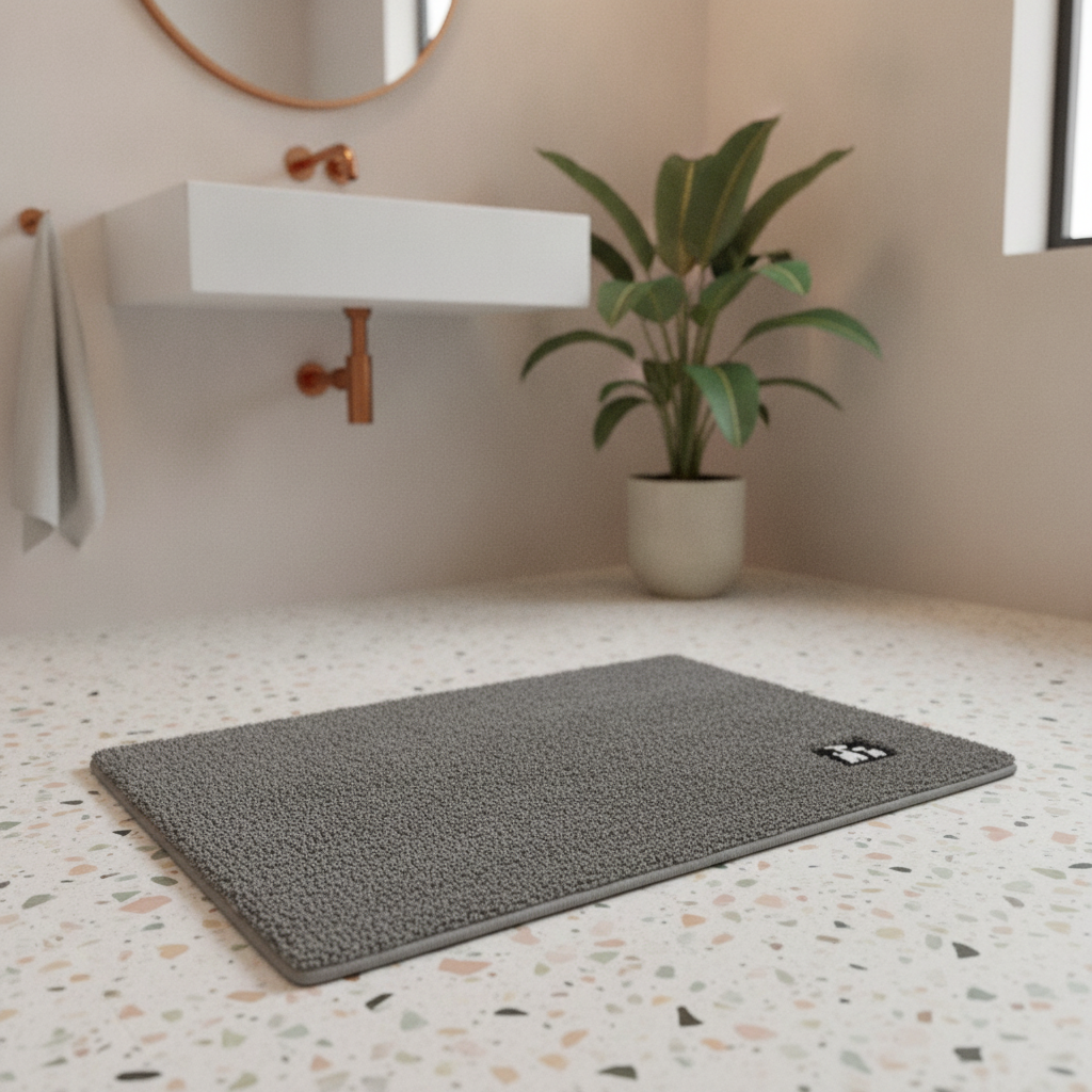 Non-Slip Gray Bath Mat