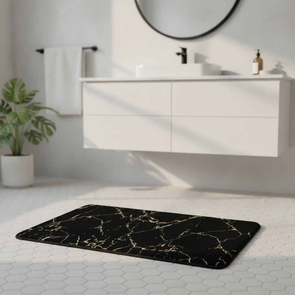 Effect Marble Bath Mat