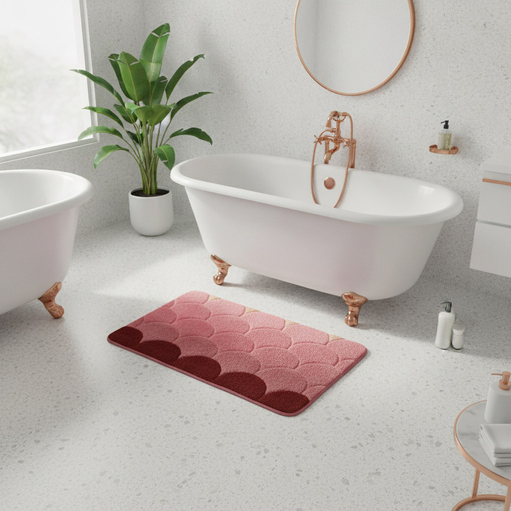 Design Pink Bath Mat