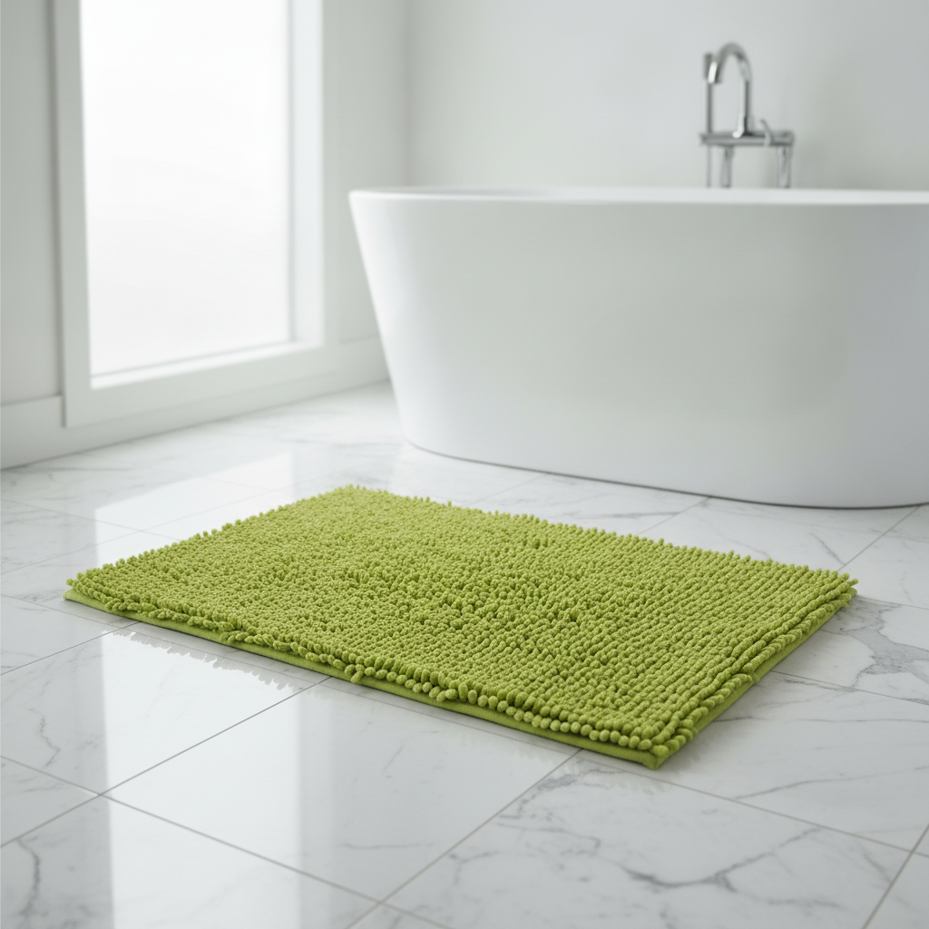 Caterpillar Green Bath Mat