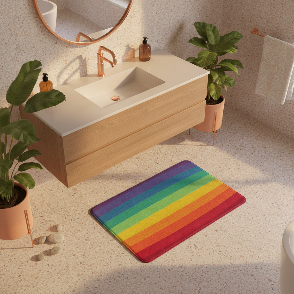 Rainbow Bath Mat