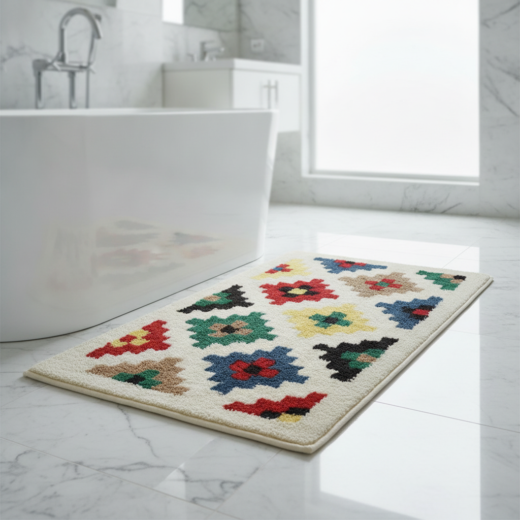 Geometric Bathroom Rug