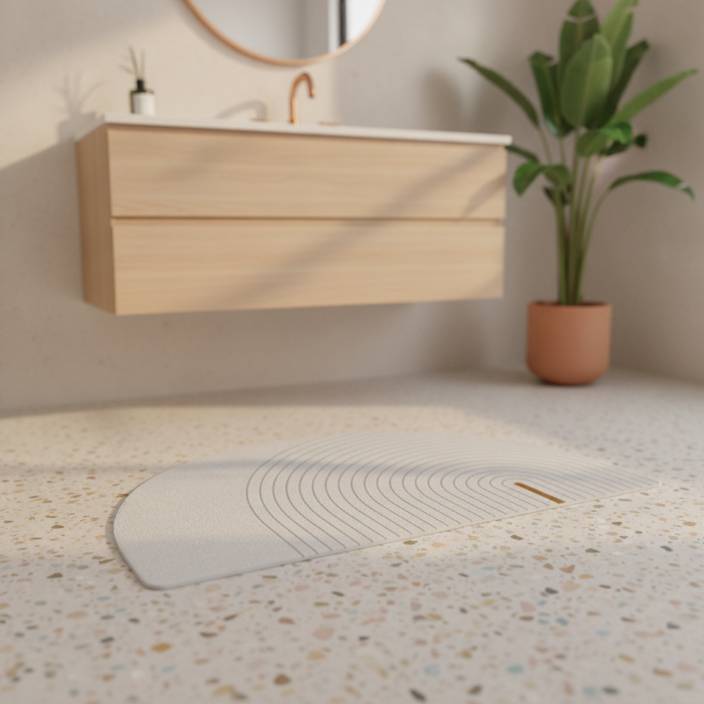 Honlaker Half Moon Bath Mat - lifestyle photo
