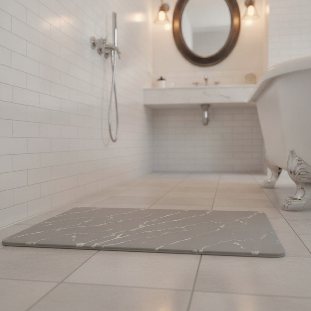 Effect Marble Bathroom Rug