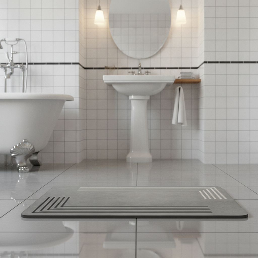 Diatomite Gray Bath Mat