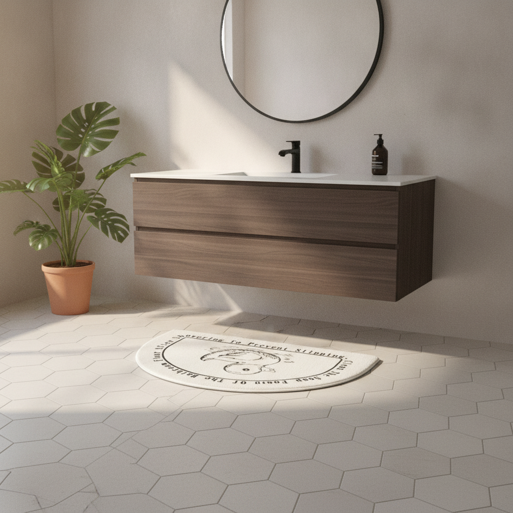 Half Moon Shower Mat