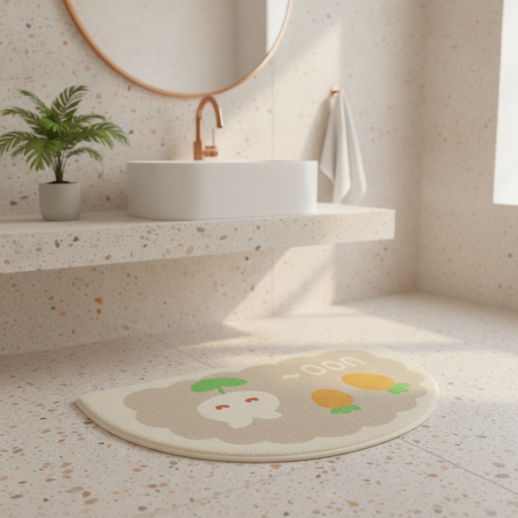 Rabbit Flower Bath Mat - product detail