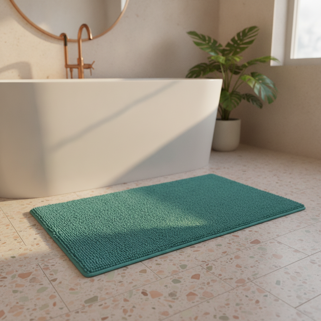 Caterpillar Turquoise Bath Mat