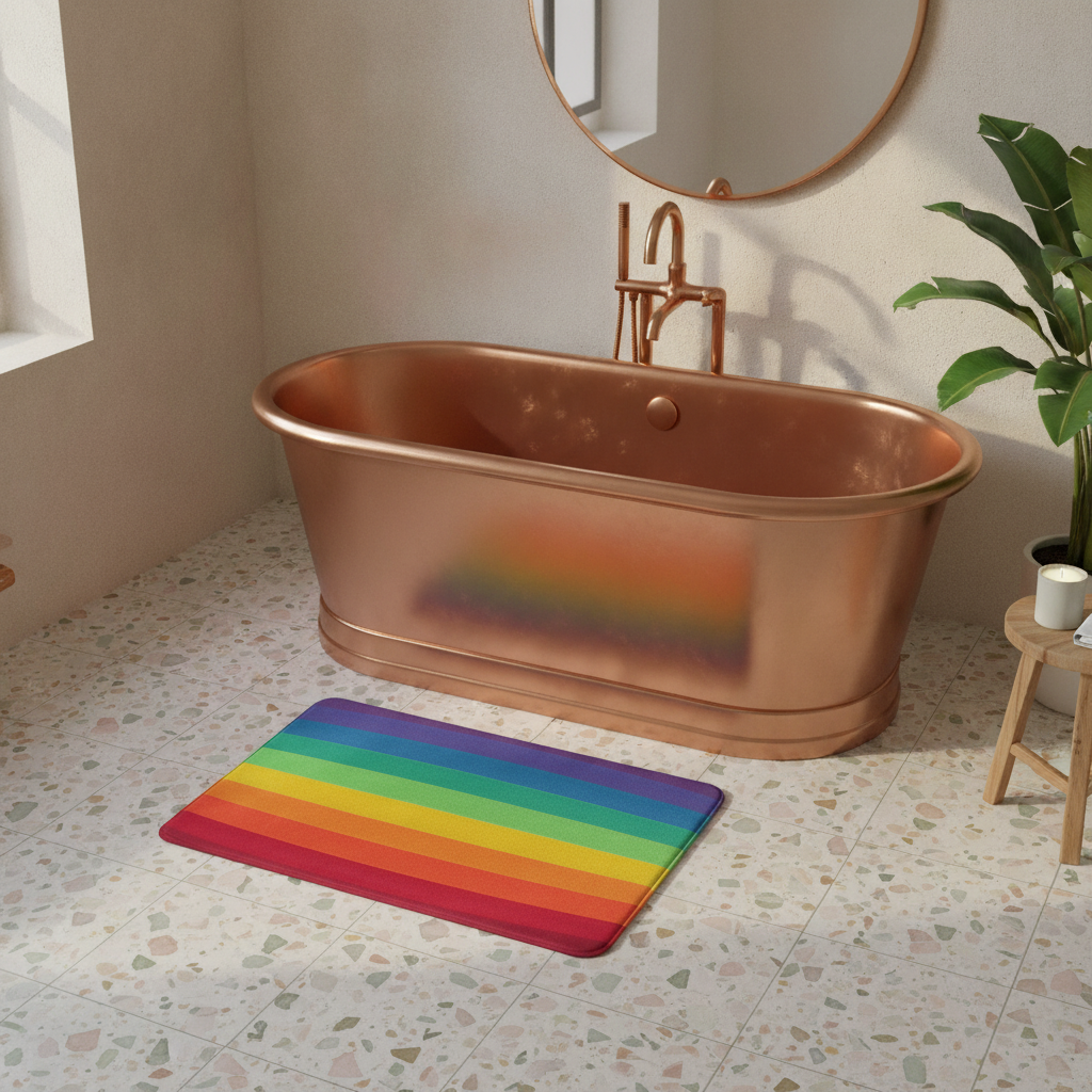 Rainbow Bath Mat - care instructions