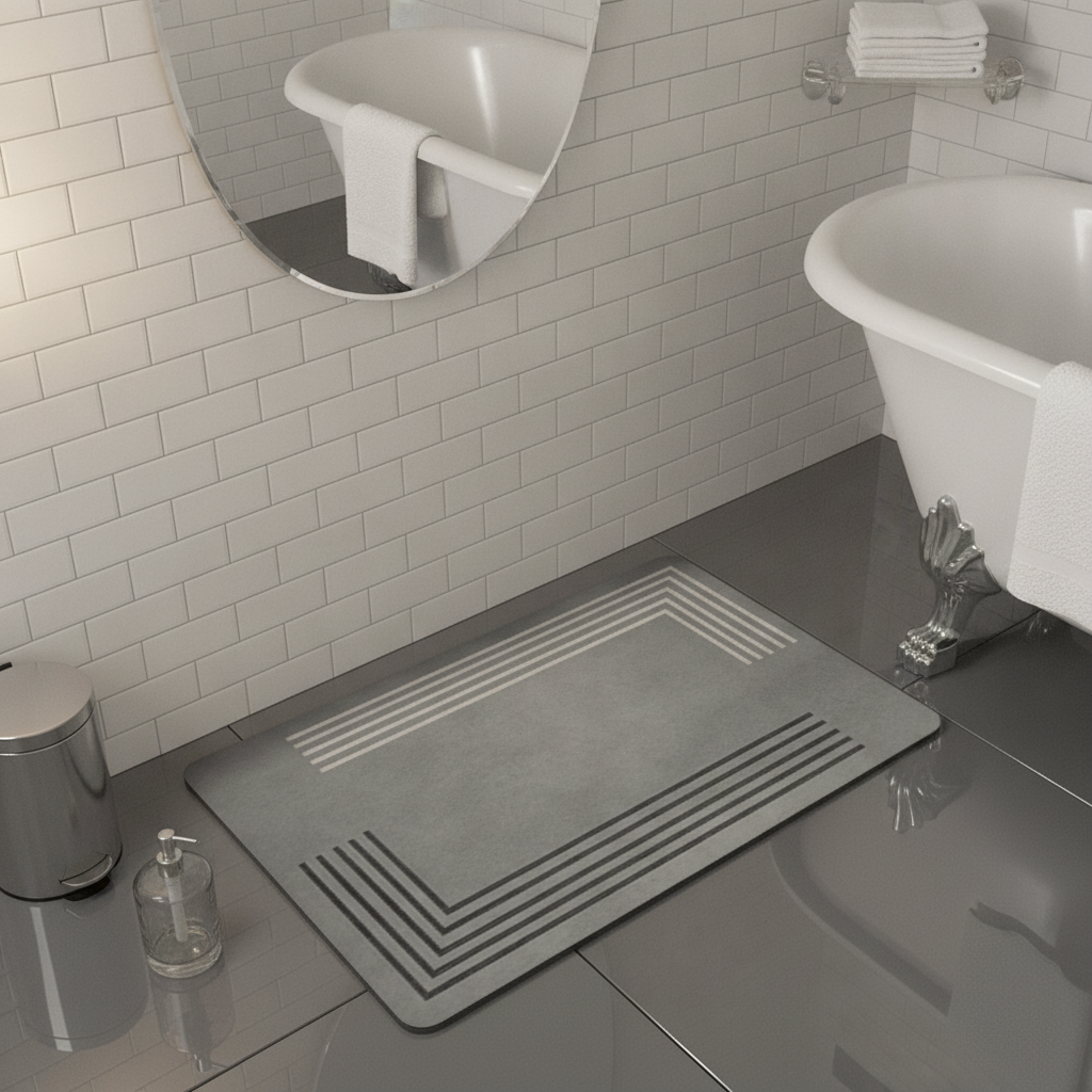 Diatomite Gray Bath Mat