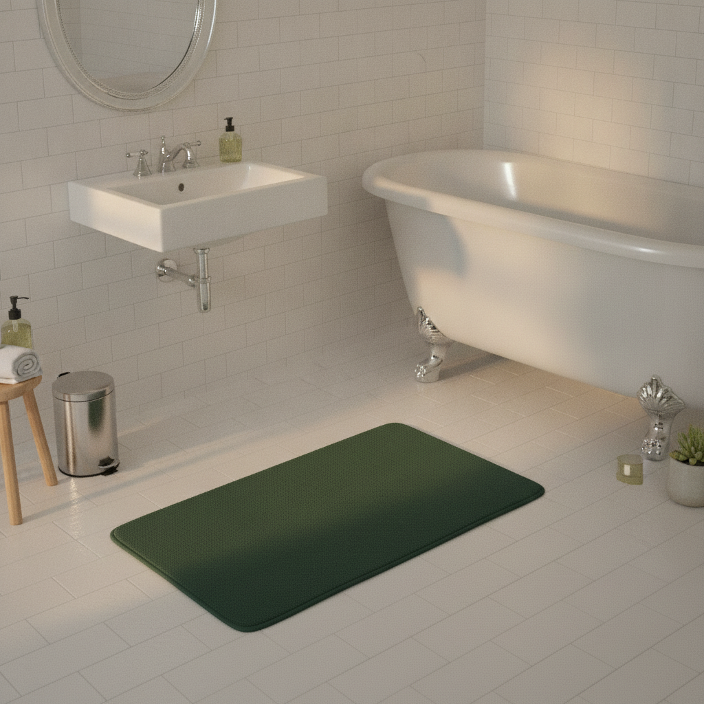 Green Bottle Bath Mat