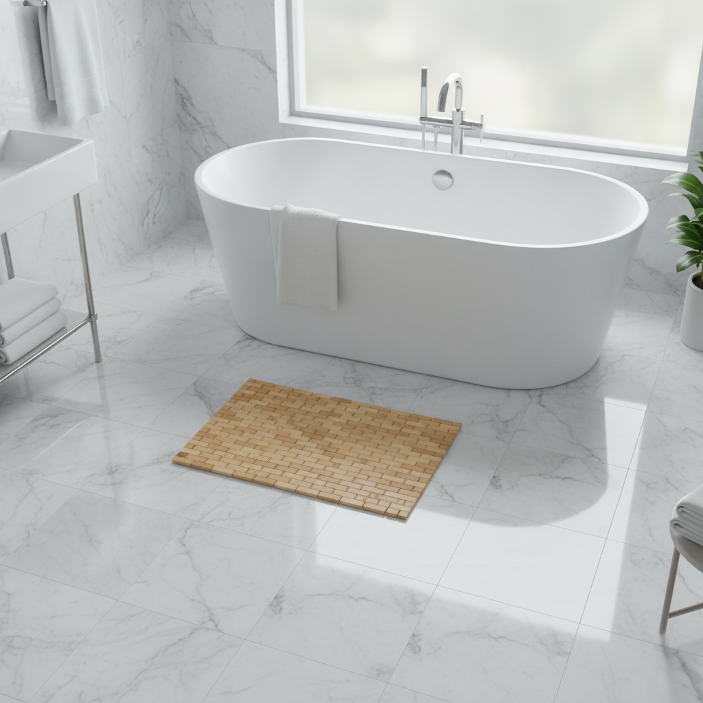 Small Bamboo Bathroom Rug - product detail
