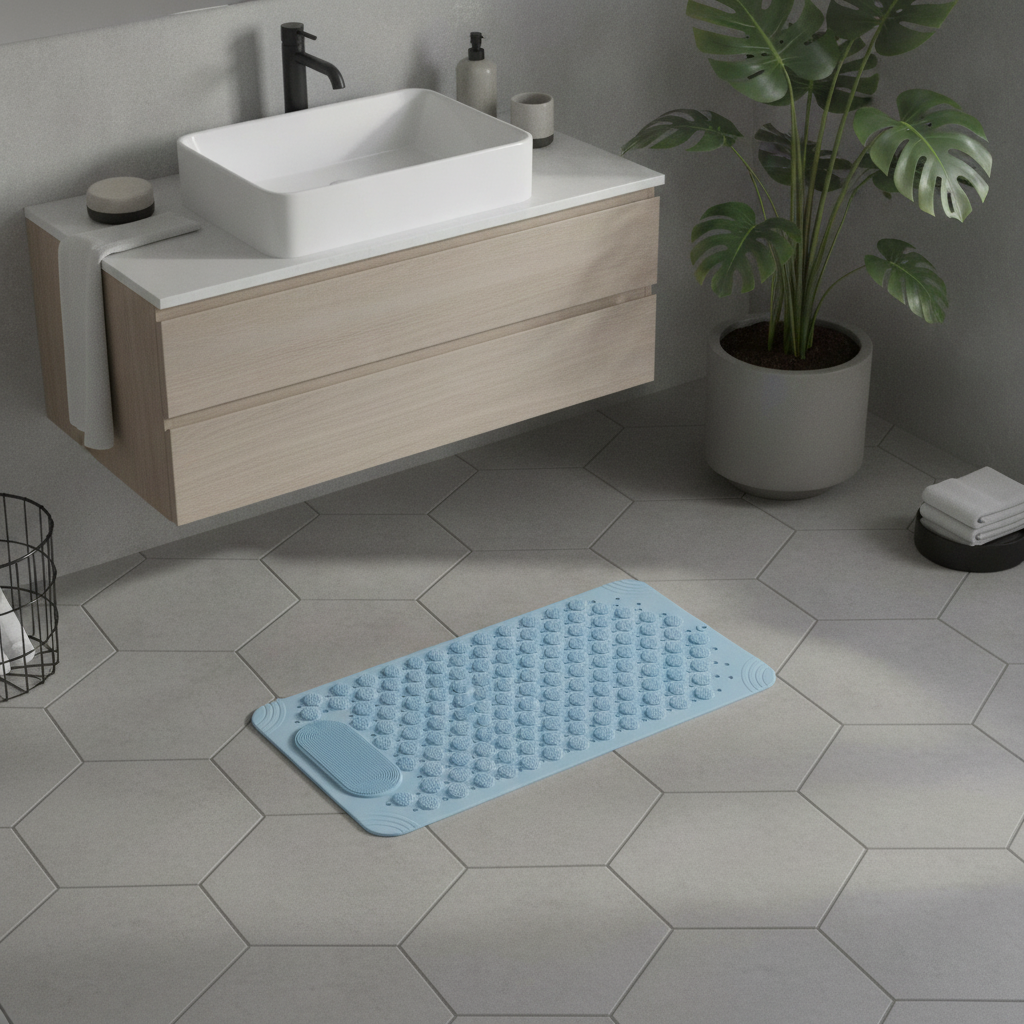 Non-Slip Rectangular Shower Mat - color variations