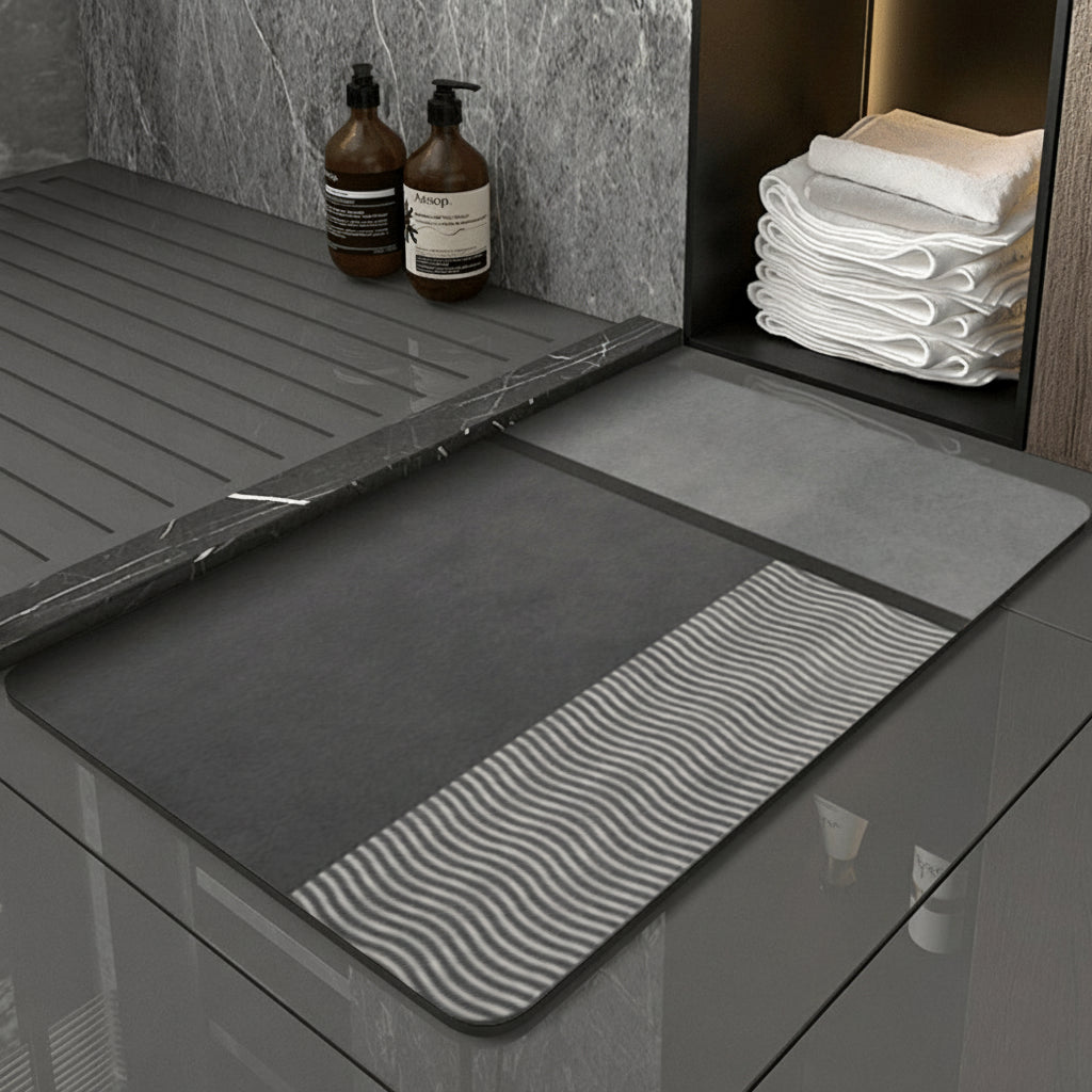 Diatomite Gray Bath Mat