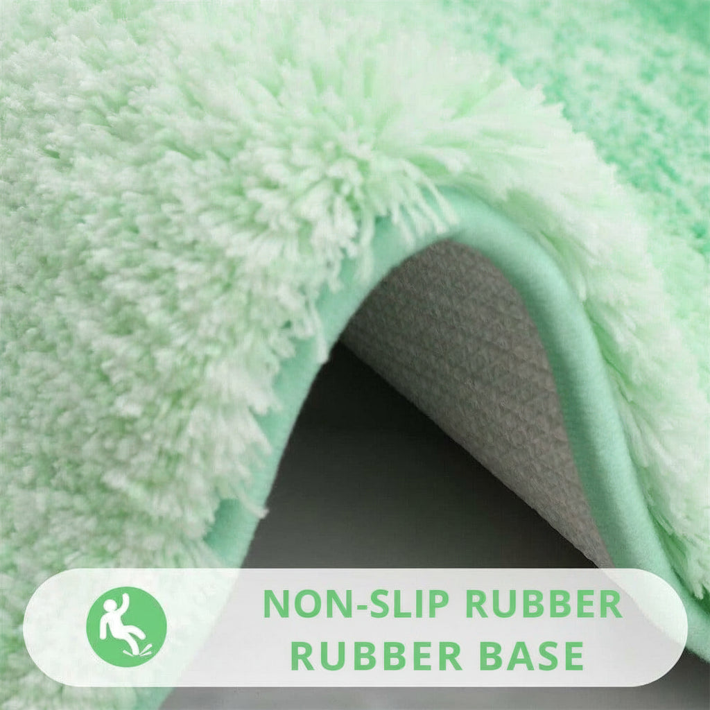 Green White Bath Mat