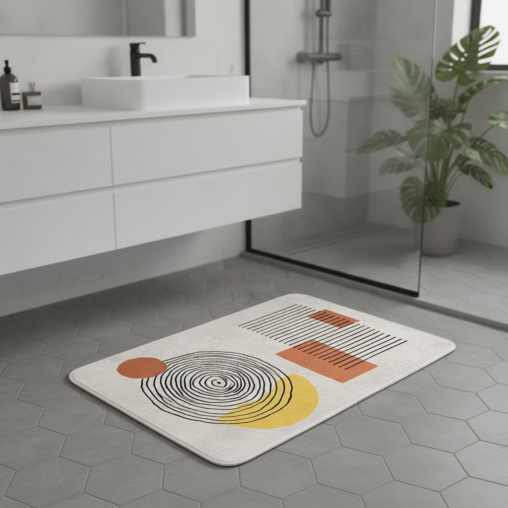 Absorbent Diatomaceous Earth Bath Mat - product detail