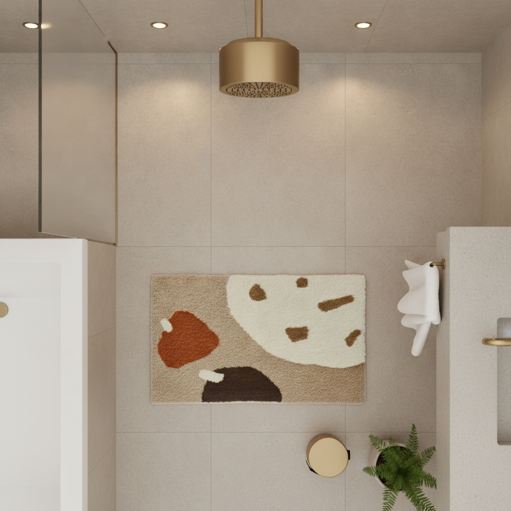 Thick Brown Beige Bath Mat - view 11