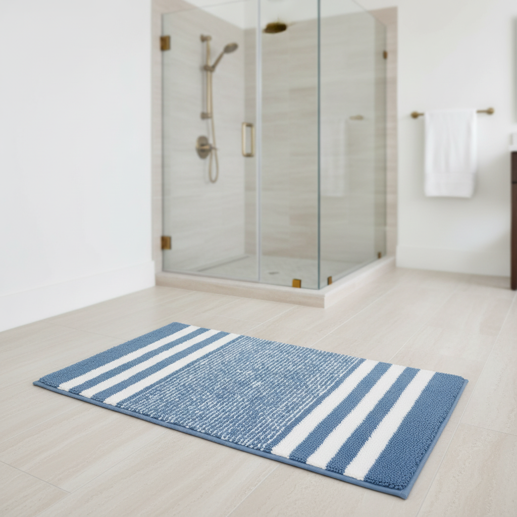 Blue Bathroom Rug