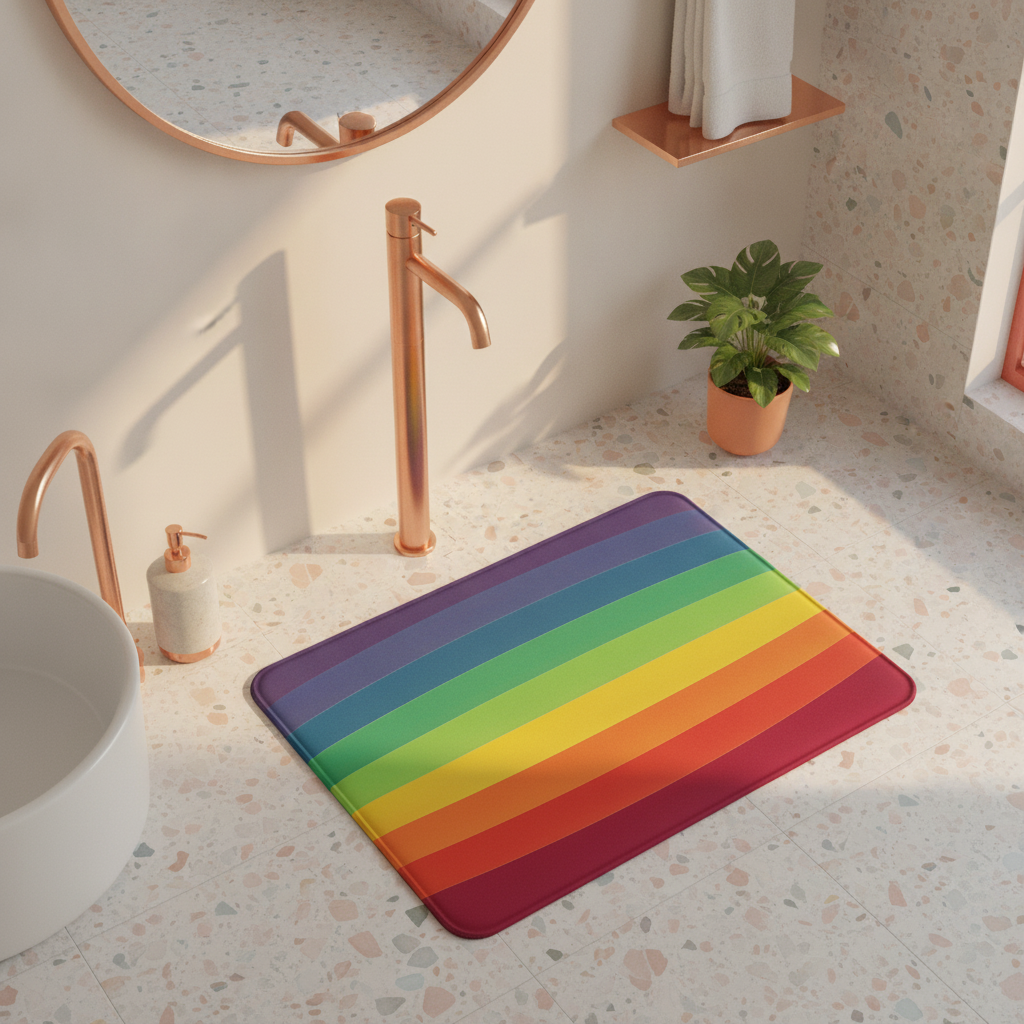 Rainbow Bath Mat - color variations