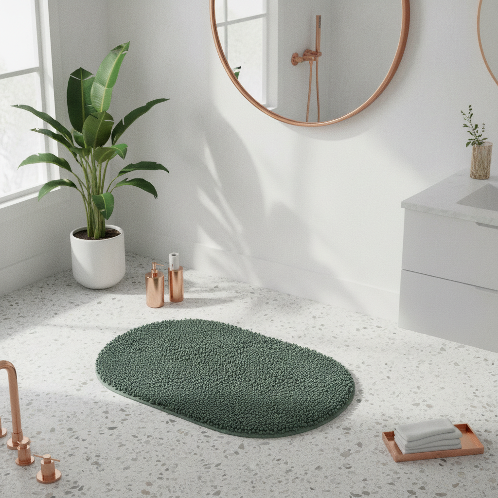 Green Dark Bath Mat
