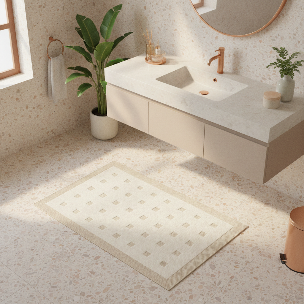 Diatomite Classic Design Bath Mat - bathroom setting