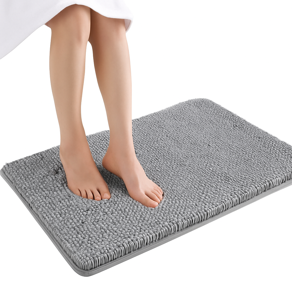 Gray Caterpillar Comfort Bath Mat