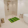 Green Bamboo Bath Mat