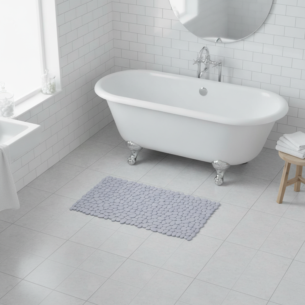 Non-Slip Plastic Pebbles Bath Mat