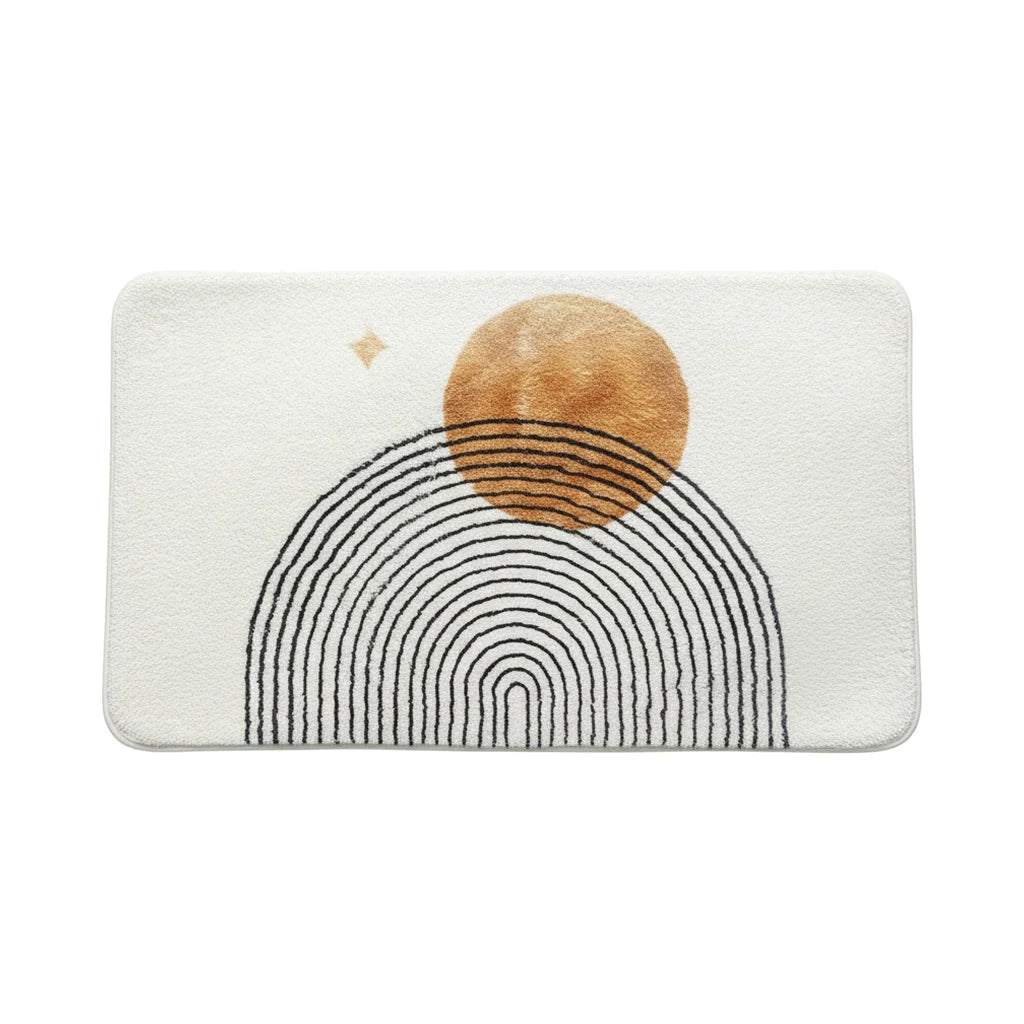 Large Brown Design Bath Mat
