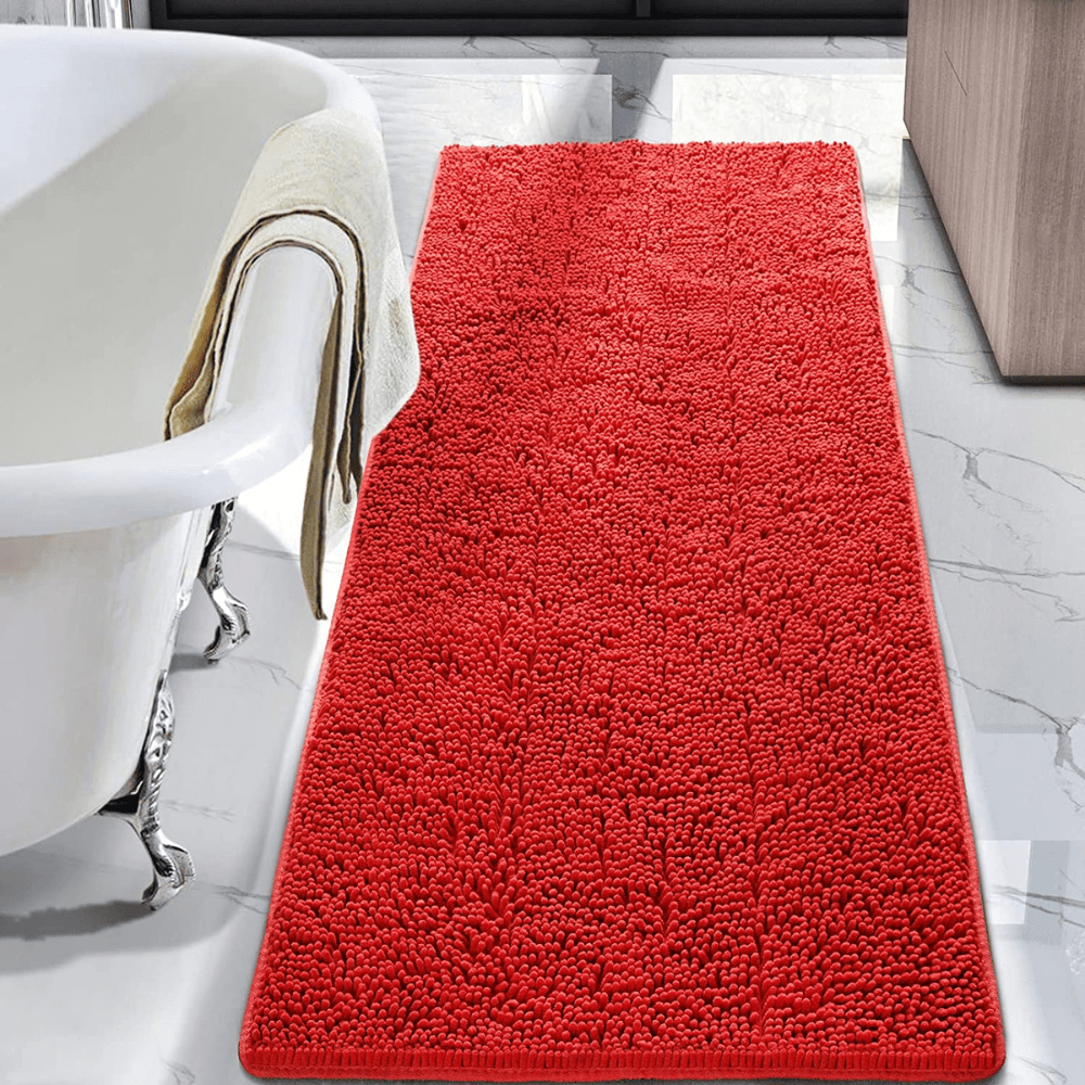 Grand Tapis de Bain Rouge
