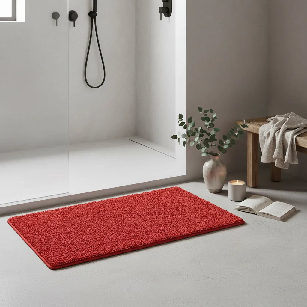 Large Red Bath Mat