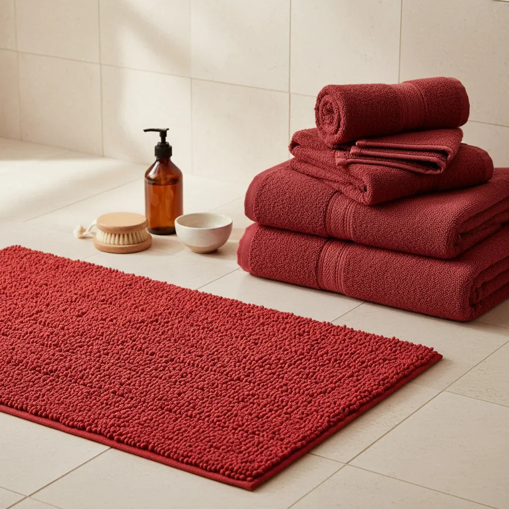 Large Red Bath Mat - view 10