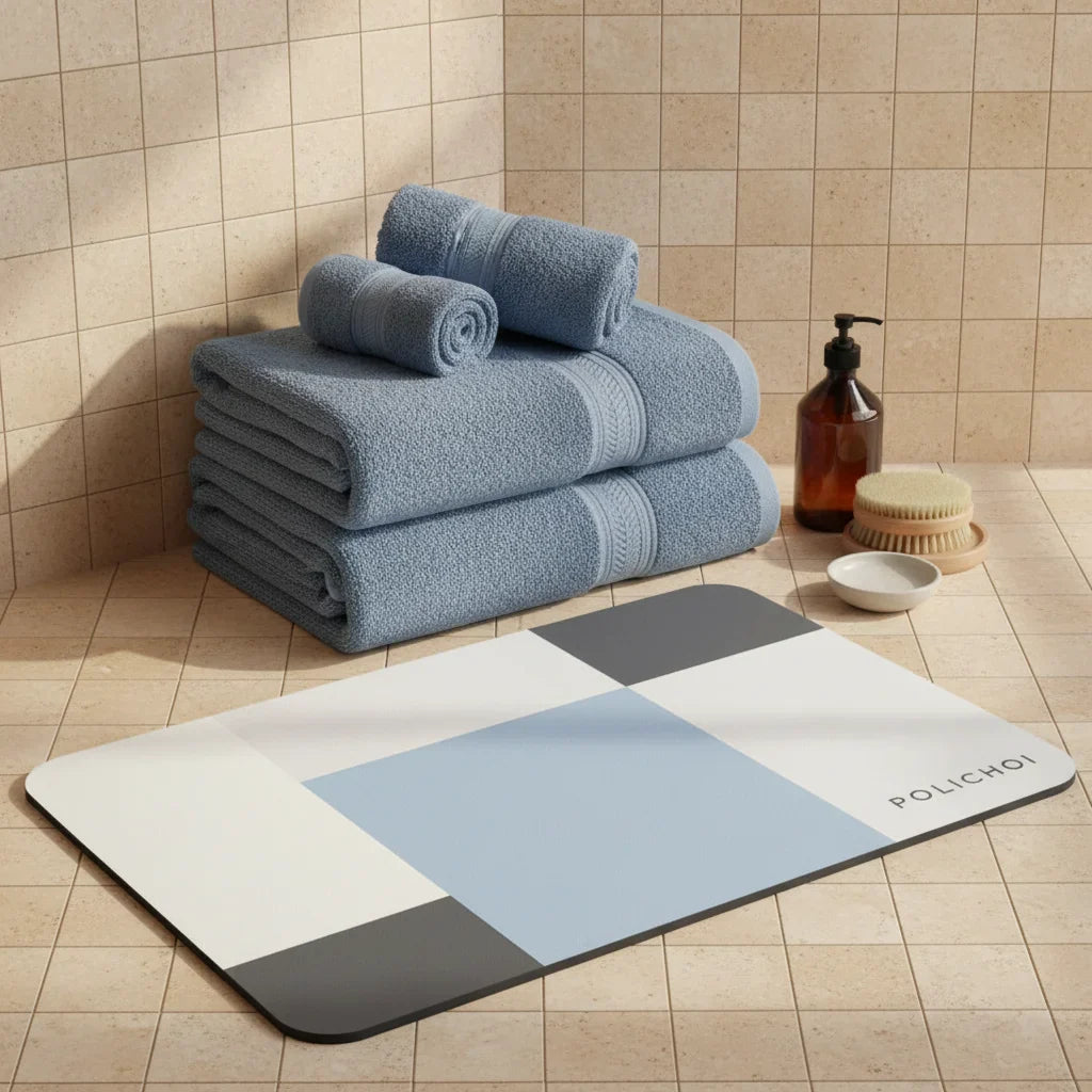 Non-Slip Bathroom Rug - close-up texture