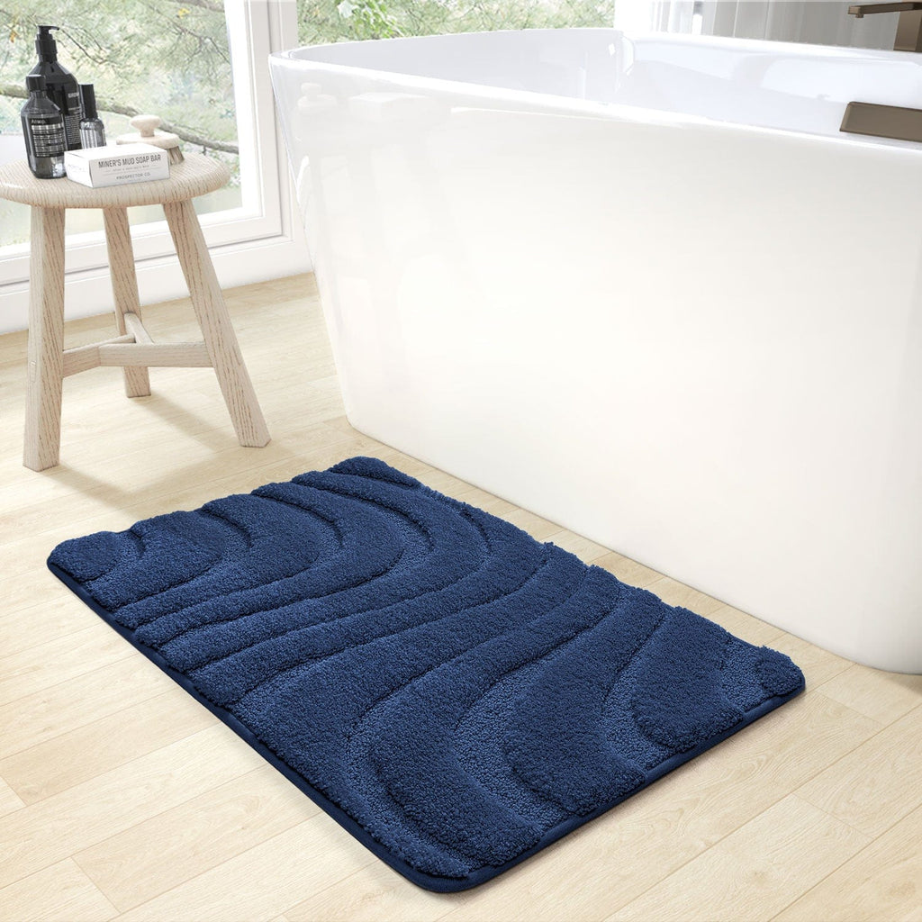 Non-Slip Blue Bath Mat - care instructions