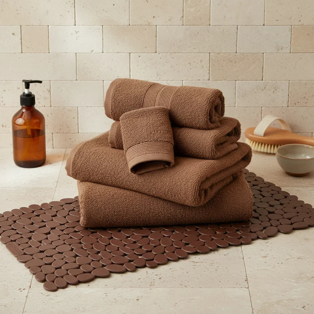 Non-Slip Plastic Pebbles Bath Mat