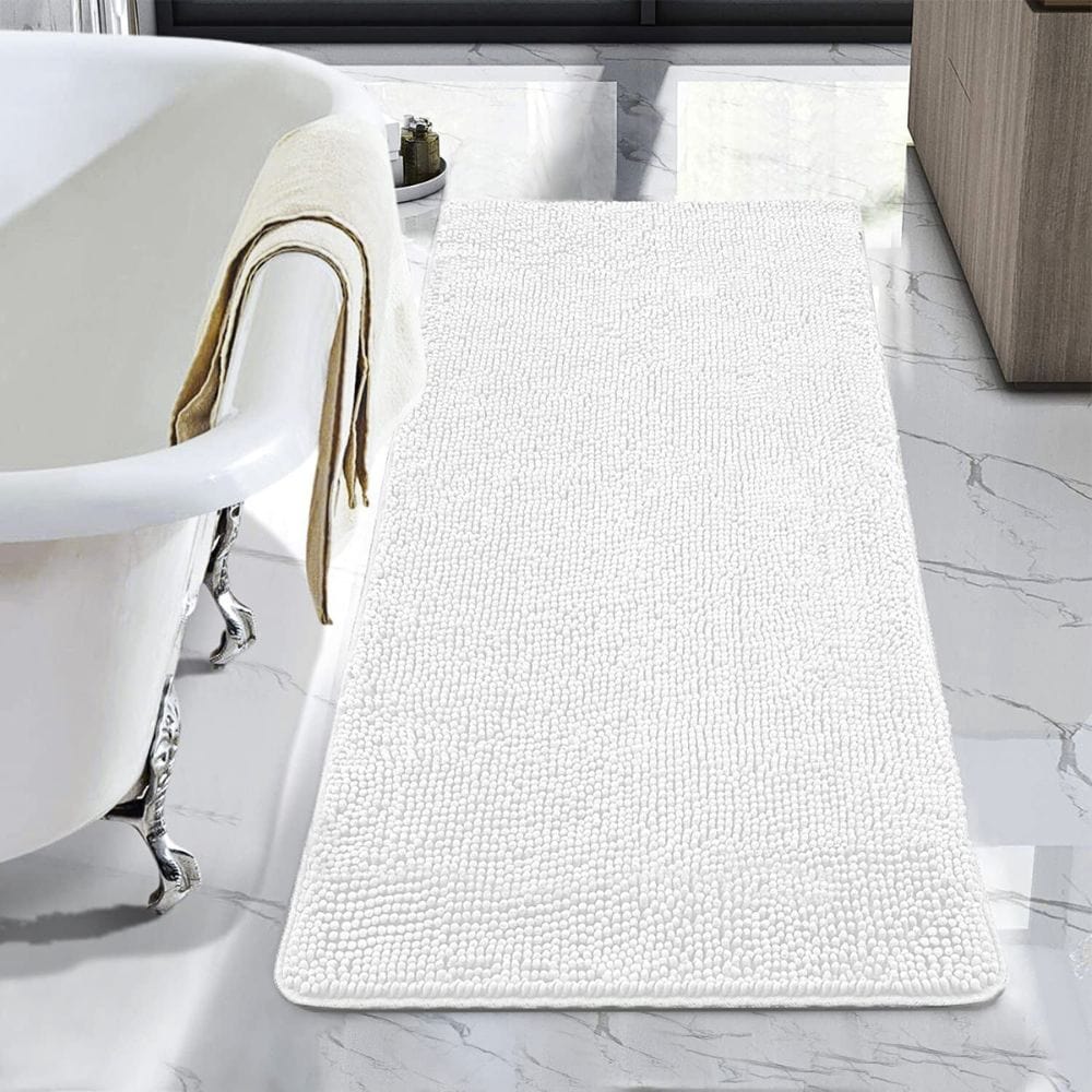 Non-Slip White Bath Mat
