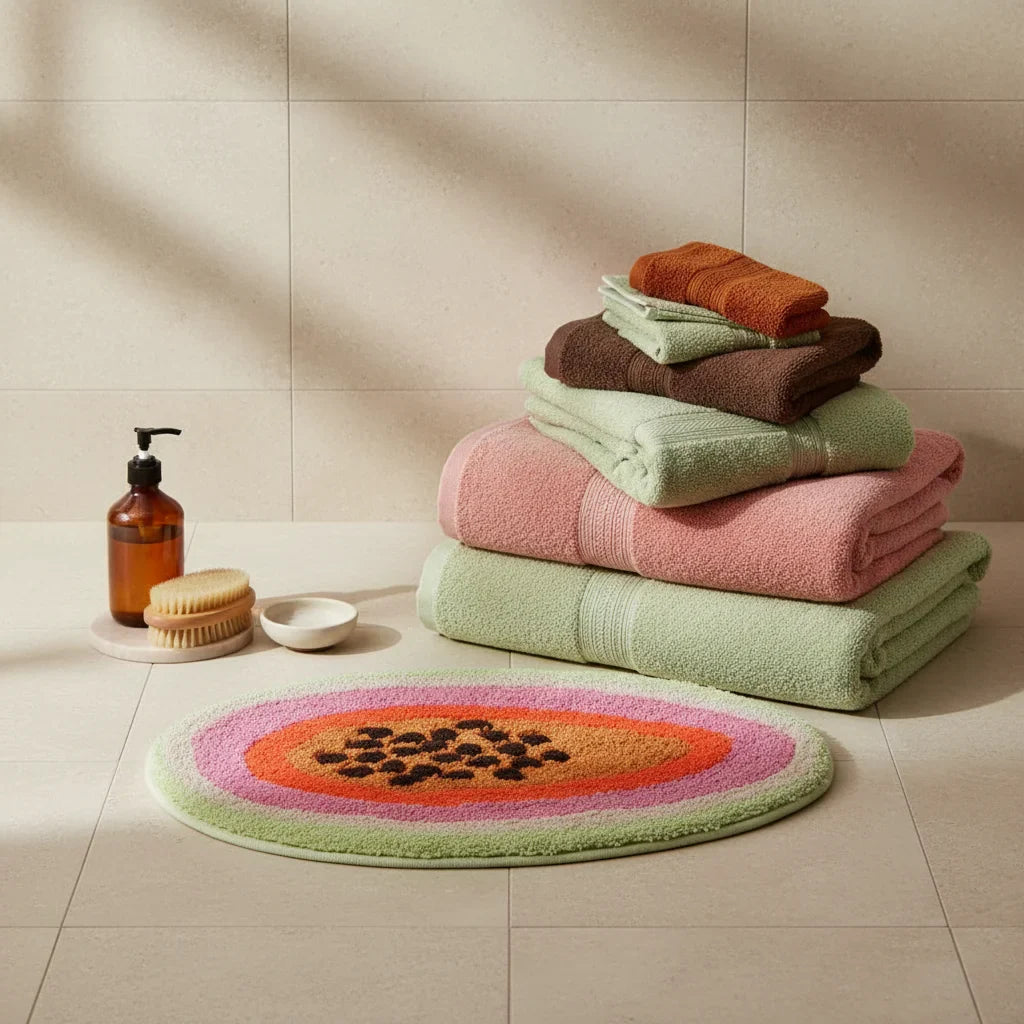 Original Fruit Bath Mat - close-up texture