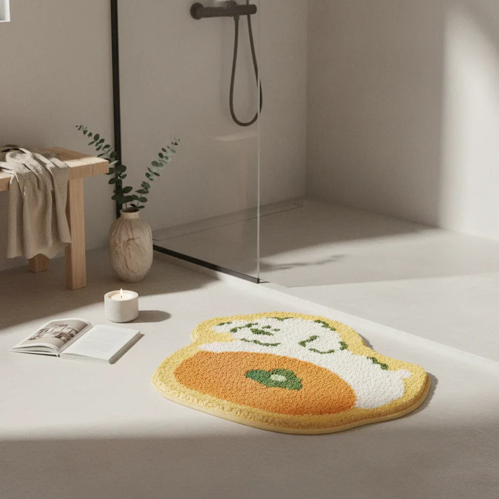 Original Orange Bathroom Rug - lifestyle photo