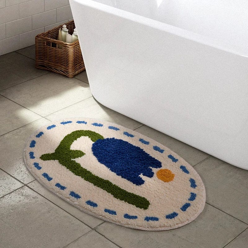 Oval Bathroom Rug - color variations